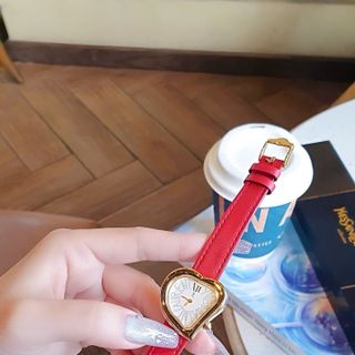 ĐỒNG HỒ NỮ CAO CẤP ISL DÂY DA NHIỀU MÀU MẶT TRÁI TIM KÈM LẮC FULLBOX HÃNG