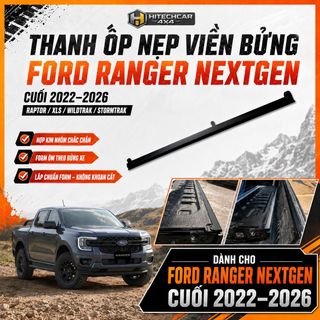 Ốp nẹp viền bửng Ford Ranger Nextgen 2022-2026 HitechCar4X4 thép sơn tĩnh điện chuẩn form bảo vệ zin
