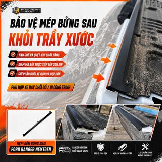 Ốp nẹp viền bửng Ford Ranger Nextgen 2022-2026 HitechCar4X4 thép sơn tĩnh điện chuẩn form bảo vệ zin