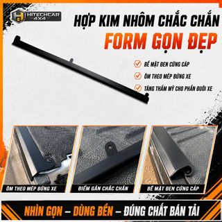 Ốp nẹp viền bửng Ford Ranger Nextgen 2022-2026 HitechCar4X4 thép sơn tĩnh điện chuẩn form bảo vệ zin