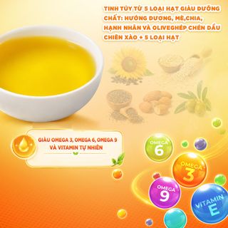 Dầu Chiên Xào Nguyên Chất Cho Bé Ăn Dặm Làng Chài Xưa Chai Thuỷ Tinh 250ml Dinh dưỡng từ 5 loại hạt