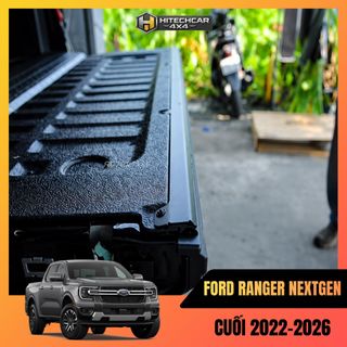Ốp nẹp viền bửng Ford Ranger Nextgen 2022-2026 HitechCar4X4 thép sơn tĩnh điện chuẩn form bảo vệ zin