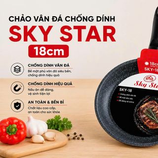 CHẢO VÂN ĐÁ CHỐNG DÍNH SKY STAR 18cm