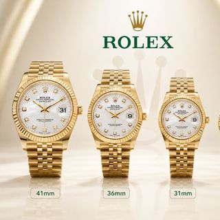 ĐỒNG HỒ NAM NỮ CAO CẤP ROLXE DATE JUST MÁY PIN NIỀNG KHÍA