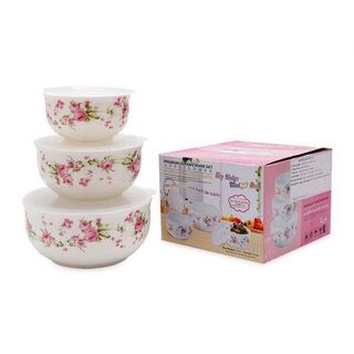 BỘ 3 THỐ SỨ HÚT CHÂN KHÔNG HÌNH HOA (HỘP VUÔNG)