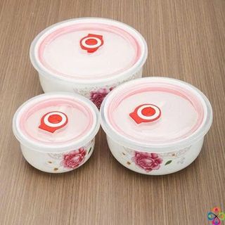 BỘ 3 THỐ SỨ HÚT CHÂN KHÔNG HÌNH HOA (HỘP VUÔNG)