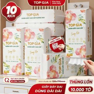 Khăn Giấy Rút Khô Top Gia Sương Mai Bịch 1000 tờ Full Vat