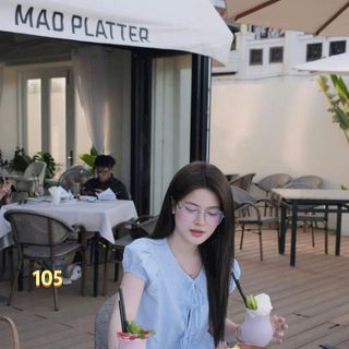 Set bộ áo sọc xanh quần chất tuyết mưa thoáng mát cho mùa hè