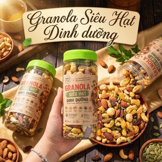 Granola Siêu Hạt Thơm Ngon Tiện Lợi 400g, Ăn Là Thích
