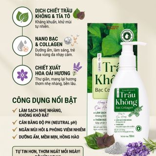 Dung dịch vệ sinh lá bàng tía tô trầu không bạc collagen Hương Lavender 150ml