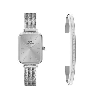 ĐỒNG HỒ NỮ CAO CẤP D WELLINGTON QUARDO DÂY LƯỚI CN SILVER FULLBOX