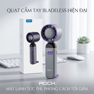 Quạt Cầm Tay Turbo ROCK LQ-217B 100 Cấp Độ Gió Màn Hình LED