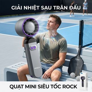 Quạt Cầm Tay Turbo ROCK LQ-217B 100 Cấp Độ Gió Màn Hình LED