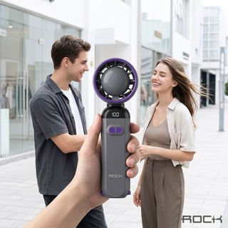 Quạt Cầm Tay Turbo ROCK LQ-217B 100 Cấp Độ Gió Màn Hình LED