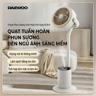 Quạt Tuần Hoàn Không Khí Daewoo AI Điều Khiển Giọng Nói 12 Cấp Gió Kiêm Đèn Ngủ