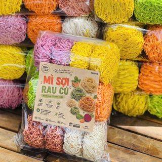 MÌ SỢI RAU CỦ NGŨ SẮC, SỢI DAI NGON, CHẾ BIẾN MÓN NÀO CŨNG HỢP 1KG