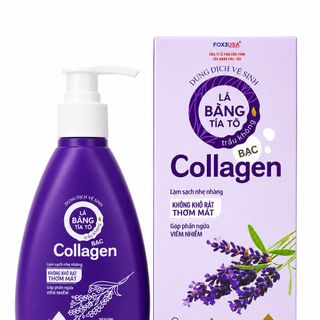 Dung Dịch Vệ Sinh Lá Bàng Tía Tô Trầu Không Bạc Collagen Hương Lavender Chai Tím 150ml