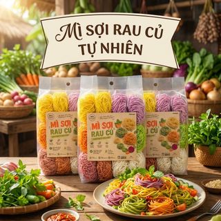 MÌ SỢI RAU CỦ NGŨ SẮC, SỢI DAI NGON, CHẾ BIẾN MÓN NÀO CŨNG HỢP 1KG