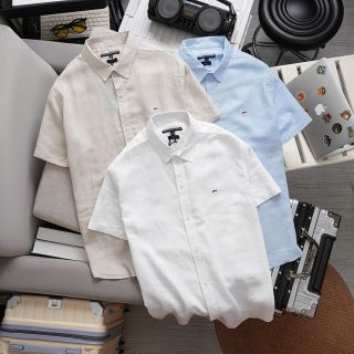 Sơ mi nam linen.  Vải tưng nhẹ.