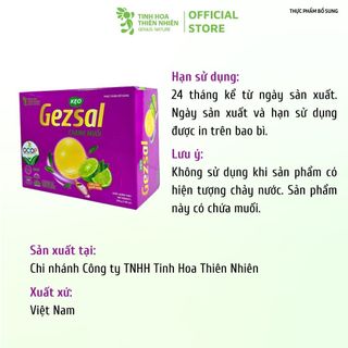 Kẹo Chanh Muối Gezsal (hộp 100 viên) - Genat - Tinh Hoa Thiên Nhiên