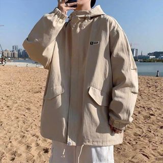 Áo Khoác Dù Mero Logo Thêu Nút Bấm Form Rộng Unisex Nam Nữ