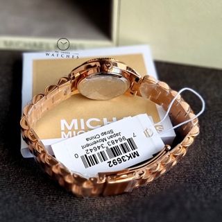 ĐỒNG HỒ NỮ CAO CẤP MICHAEL MẶT TRÒN MINI FULL ĐÁ HỒNG VÀNG FULLBOX