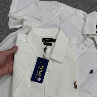 Sơ mi polo nam. Chất linen.