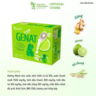 Kẹo Chanh Sả Genat (hộp 100 viên) - Genat - Tinh Hoa Thiên Nhiên