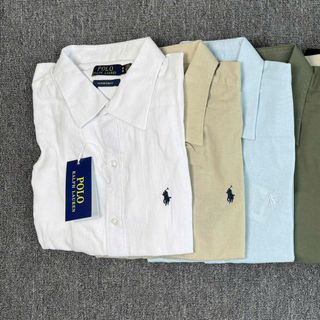 Sơ mi LINEN POLO nam.   Chất cải linen mềm - tưng - ko pha.