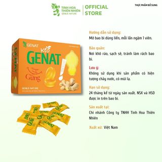 Kẹo Gừng Genat (Hộp 100 viên) - Genat - Tinh Hoa Thiên Nhiên