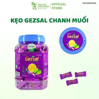 Kẹo Chanh Muối Gezsal (Hủ 300 viên) - Genat - Tinh Hoa Thiên Nhiên