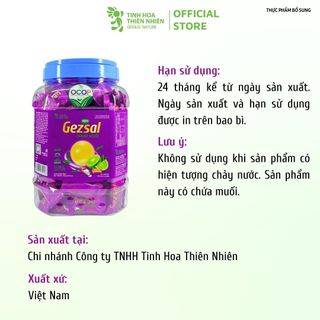 Kẹo Chanh Muối Gezsal (Hủ 300 viên) - Genat - Tinh Hoa Thiên Nhiên
