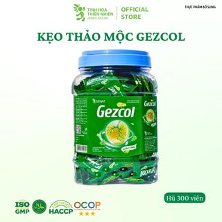 Kẹo thảo mộc Gezcol (Hủ 300 viên) - Genat - Tinh Hoa Thiên Nhiên