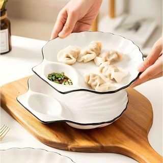 ĐĨA SỨ TRẮNG HÌNH SÒ VIỀN ĐEN SANG TRỌNG DGS103 (T50)