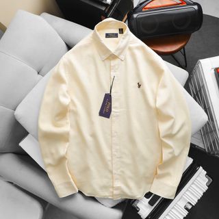 Sơ mi POLO Linen tay dài nam.