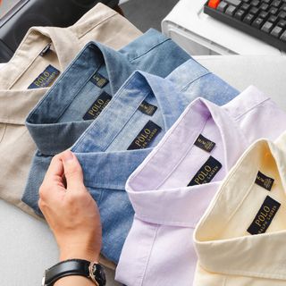 Sơ mi POLO Linen tay dài nam.