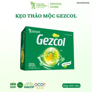 Kẹo thảo mộc Gezcol (Hộp 100 viên) – Tinh Hoa Thiên Nhiên - Genat