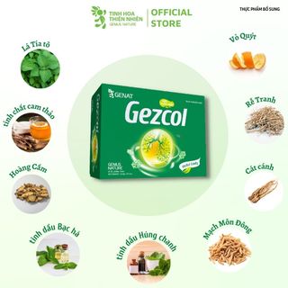 Kẹo thảo mộc Gezcol (Hộp 100 viên) – Tinh Hoa Thiên Nhiên - Genat
