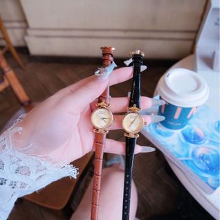 ĐỒNG HỒ NỮ CAO CẤP VIVIENNE  DÂY DA MẶT TRÒN MINI FULLBOX