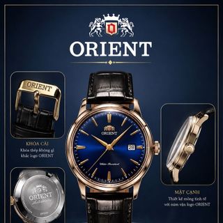 SĂN SALE MÙA HÈ ĐỒNG HỒ NAM TRUNG CẤP ORIEN DÂY DA MẶT TRÒN KIM TRÔI