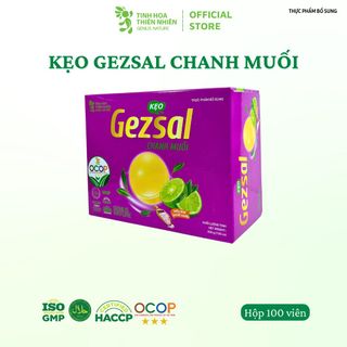 Kẹo Chanh Muối Gezsal (hộp 100 viên) - Genat - Tinh Hoa Thiên Nhiên