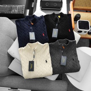 Len dệt kim Polo nam. Chất len xịn, khoá zip cổ chuẩn hãng.