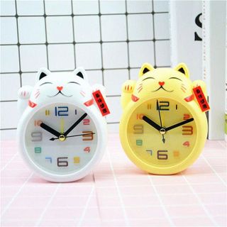 ĐỒNG HỒ ĐỂ BÀN HÌNH MÈO THẦN TÀI