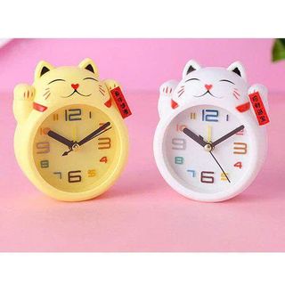 ĐỒNG HỒ ĐỂ BÀN HÌNH MÈO THẦN TÀI