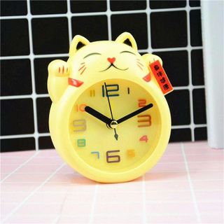 ĐỒNG HỒ ĐỂ BÀN HÌNH MÈO THẦN TÀI