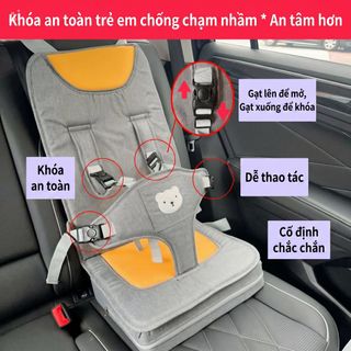 Đai, ghế ngồi ô tô BH Kids di động, nhỏ gọn, tiện lợi, an toàn cho bé từ 6 tháng -12 tuổi, dễ dàng sử dụng