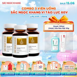 COMBO 03 Viên Uống Sắc Ngọc Khang Vi Tảo Lục [60 (Liệu trình 1 tháng) KÈM QUÀ TẶNG