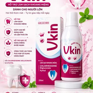 Nước súc miệng Vkin Làm Sạch Khoang Miệng Bảo Vệ Răng Nướu 250ml