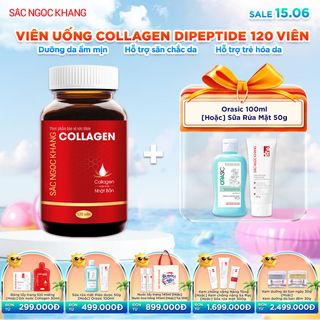 Viên Uống Collagen Dipeptide Sắc Ngọc Khang [Hộp 120 Viên] KÈM QUÀ TẶNG