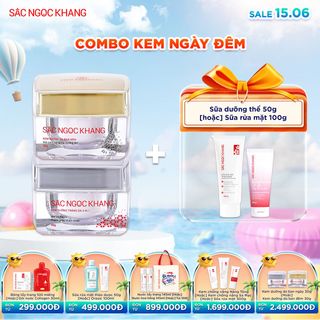 COMBO Kem Dưỡng Trắng Da - Mờ Nám Sạm Ngày & Đêm [Hộp 30g] KÈM QUÀ TẶNG